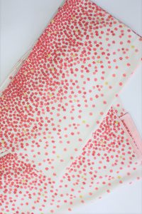 きもの日傘　白地に紅葉の着物