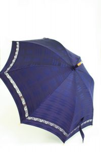 きもの日傘　雨コート　斜め正面から見た