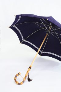 きもの日傘　雨コート　斜めから見た