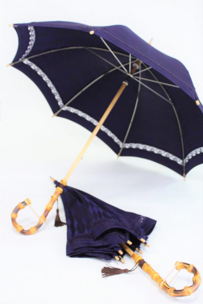 きもの日傘 雨コートから2本日傘をお作りいたしました