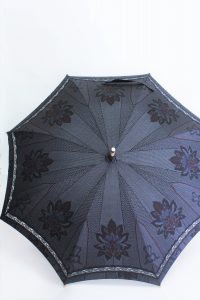 きもの日傘　大島紬　正面から見た