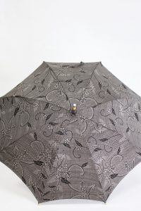 きもの日傘　大島紬着物　できあがりレース無しタイプ
