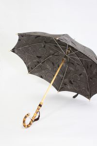 きもの日傘　大島紬着物　できあがりレース無しタイプ