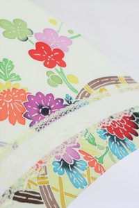 きもの日傘　訪問着　レース部分