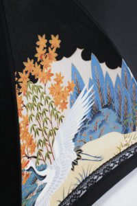 きもの日傘　黒留袖　レース部分