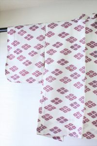 きもの日傘　白地の羽織