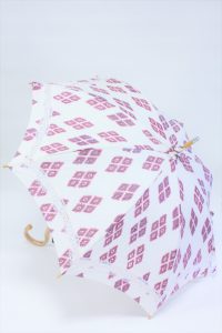 きもの日傘　羽織　斜め正面から見た