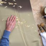 丸洗い　しみ抜きの様子